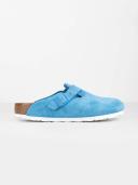 Birkenstock Boston in Sky Blue Suede, Size UK 5 | END. Clothing