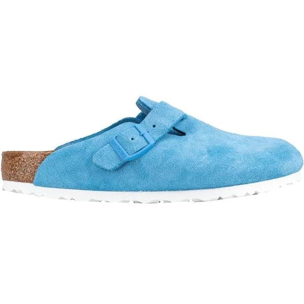 Birkenstock Boston in Sky Blue Suede, Size UK 5 | END. Clothing