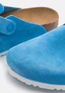 Birkenstock Boston in Sky Blue Suede, Size UK 9 | END. Clothing