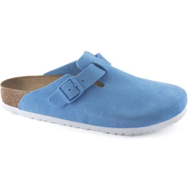 Birkenstock Boston in Sky Blue Suede, Size UK 9 | END. Clothing