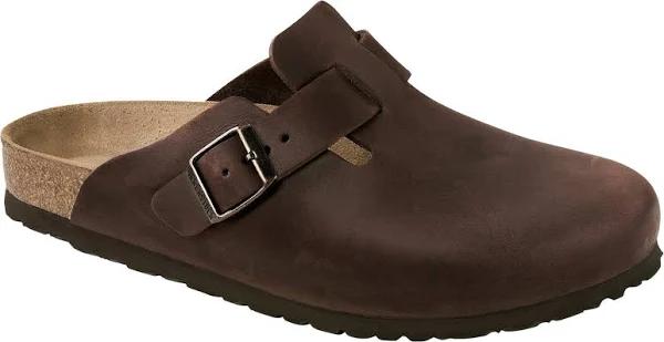 Birkenstock Boston Oiled Leather Clogs - Habana