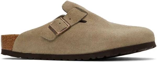 Birkenstock Boston Soft Footbed Suede Taupe