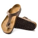 Birkenstock Gizeh Metallic Leather Sandal - Silver