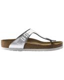 Birkenstock Gizeh Metallic Leather Sandal - Silver