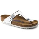 Birkenstock Gizeh Metallic Leather Sandal - Silver