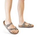 Birkenstock Mayari Birko Flor Nubuck Sandal in Stone
