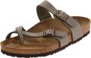 Birkenstock Mayari Birko Flor Nubuck Sandal in Stone