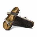 Birkenstock Mayari Birko Flor Nubuck Sandal in Stone