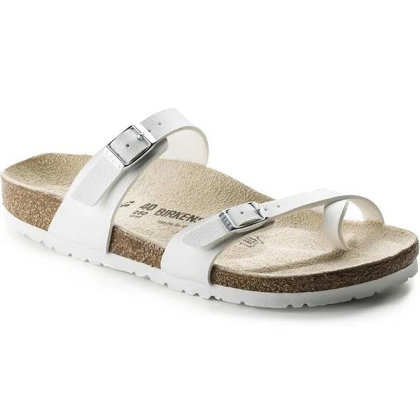 Birkenstock Mayari Birko-Flor White Patent Sandals