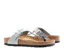 Birkenstock Silver Gizeh Birko-Flor - Size: 38 (US Mens 5-5.5 Womens 7-7.5)