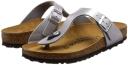 Birkenstock Silver Gizeh Birko-Flor - Size: 38 (US Mens 5-5.5 Womens 7-7.5)