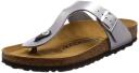Birkenstock Silver Gizeh Birko-Flor - Size: 38 (US Mens 5-5.5 Womens 7-7.5)