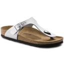 Birkenstock Silver Gizeh Birko-Flor - Size: 38 (US Mens 5-5.5 Womens 7-7.5)