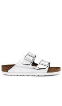 Birkenstock Women's Arizona Metallic Silver Soft Footbed Sandal - 39 Eu / 8-8.5 N Us