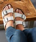 Birkenstock Women's Arizona Sandal, 42, Gold