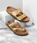 Birkenstock Women's Arizona Sandal, 42, Gold