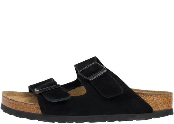 Birkenstock Women's Arizona Sandals, Black Suede, Size 37