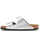 Birkenstock Women's Arizona Soft Footbed Birko-Flor Silver