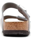 Birkenstock Women's Arizona Soft Footbed Birko-Flor Silver