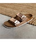 Birkenstock Women's Arizona Soft Footbed Double Banded Buckle Slip-On Sandals - 10M