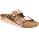 Birkenstock Women's Arizona Soft Footbed Leather Sandals, Metallic Copper, Size 11