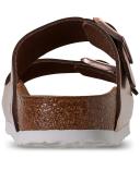 Birkenstock Women's Arizona Soft Footbed Metallic Silver
