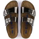 Birkenstock Women's Arizona Soft Footbed Metallic Silver