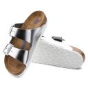 Birkenstock Women's Arizona Soft Footbed Metallic Silver