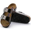 Birkenstock Women's Arizona Soft Footbed Metallic Silver