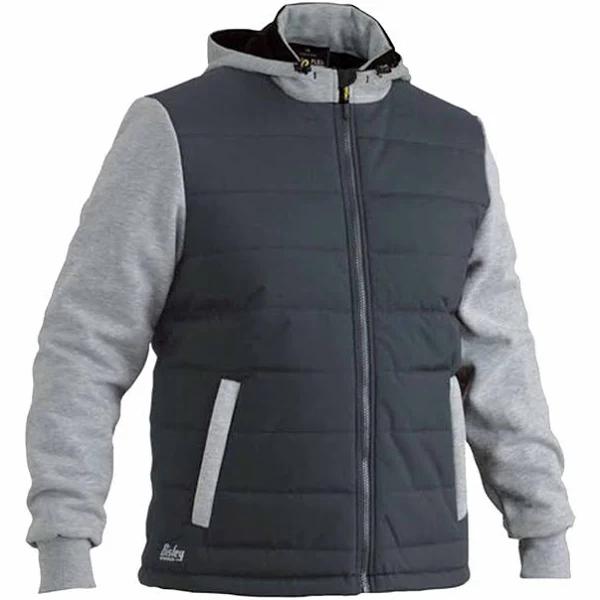 Bisley Flex & Move Contrast Puffer Fleece Hoodie (BJ6944) Charcoal / XS