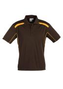 Biz Collection Mens United Short Sleeve Polo 1st ( 9 Colour ) (P244MS) Black/White / 3XL