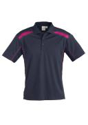 Biz Collection Mens United Short Sleeve Polo 1st ( 9 Colour ) (P244MS) Black/White / 3XL