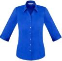 Biz Ladies Monaco 3/4 Sleeve Shirt - S770LT Cyan / 14