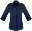 Biz Ladies Monaco 3/4 Sleeve Shirt - S770LT Cyan / 14