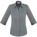 Biz Ladies Monaco 3/4 Sleeve Shirt - S770LT Cyan / 14