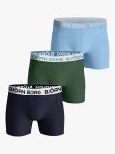 Bjorn Borg 5-Pack Contrast Waistband Boxer Trunks, black/blue/green Medium