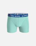 Bjorn Borg 5-Pack Contrast Waistband Boxer Trunks, black/blue/green Small