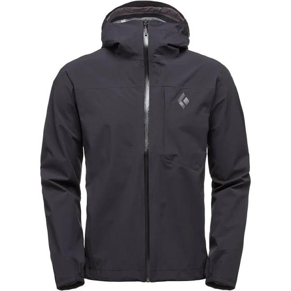 Black Diamond Fineline Stretch Rain Shell - Men's Black, Xs