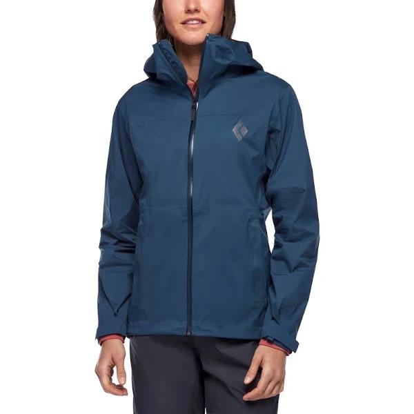 Black Diamond Stormline Stretch Rain Shell - Women's Ink Blue Large