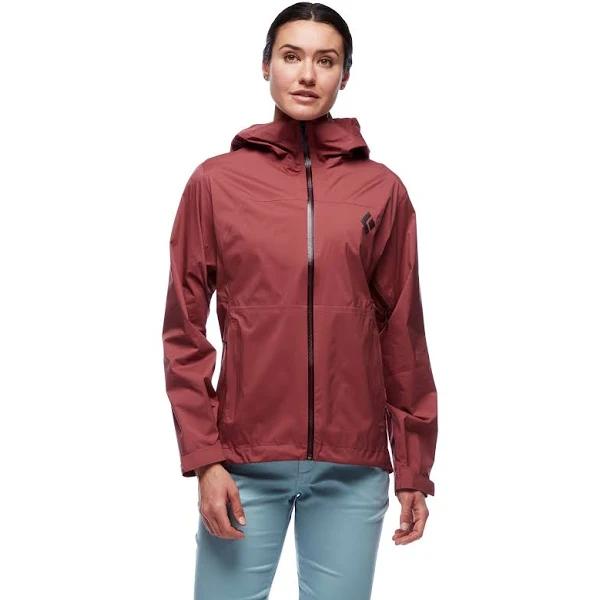Black Diamond Stormline Stretch Rain Shell - Women's L Cherrywood