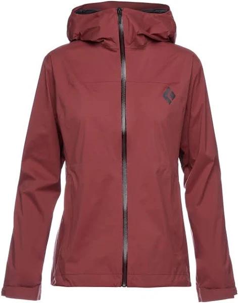 Black Diamond W Stormline Stretch Rain Shell - Cherrywood XS