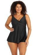 Black Hues Delacroix Multi Cup Swim Dress Black / AU24+/US20+