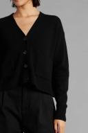 Black Lindsay V Neck Cardigan