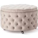 Black Mango Emma 75cm Black Storage Ottoman
