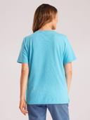 Black Pepper | Kinnersly Satin Trim Tee | Female | Blue | Size 8 | Tops