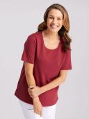 Black Pepper | Kinnersly Satin Trim Tee | Female | Orange | Size 10 | Tops