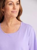 Black Pepper Kinnersly Satin Trim Top in Violet Purple 10