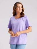 Black Pepper Kinnersly Satin Trim Top in Violet Purple 10