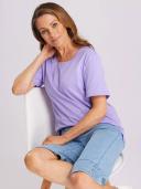 Black Pepper Kinnersly Satin Trim Top in Violet Purple 10