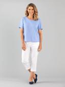 Black Pepper | Kinnersly Scoop Neck Tee | Female | Blue | Size 16 | Tops